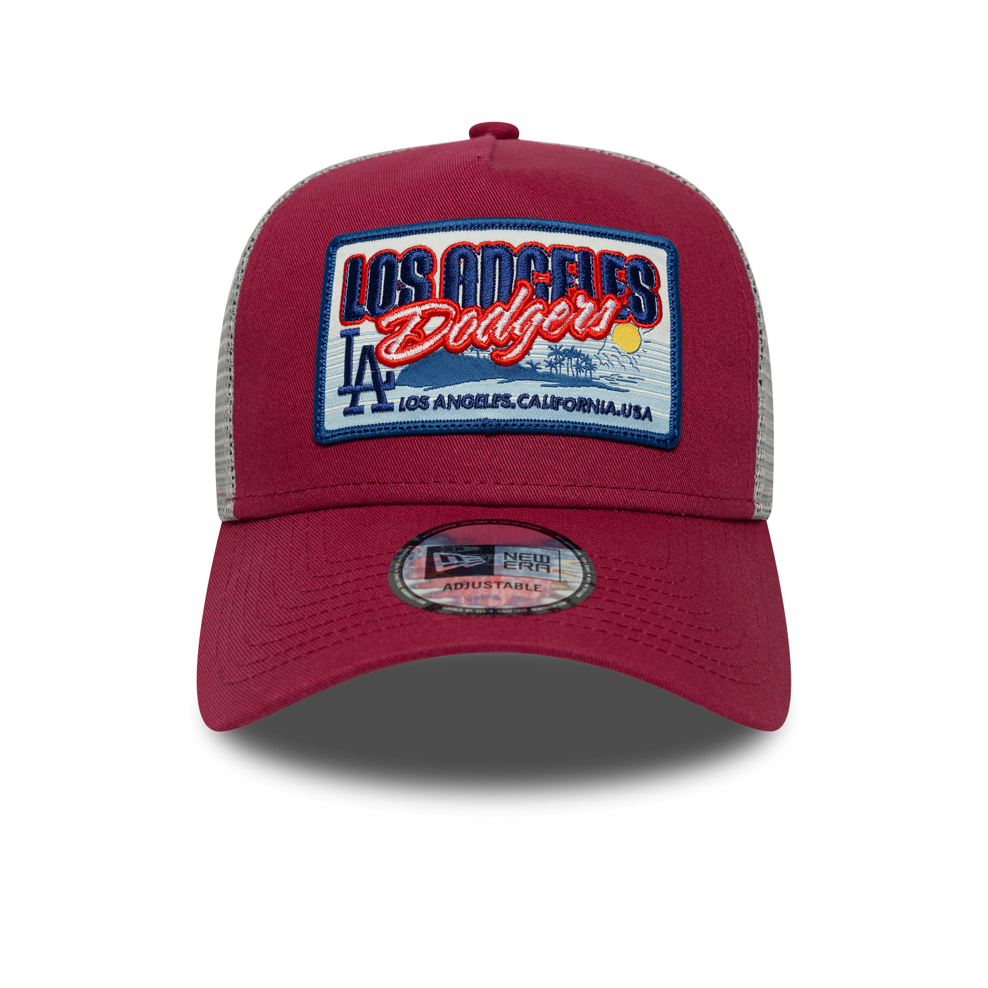New Era Trucker Cap mit Patch in Rot LA Dodgers
