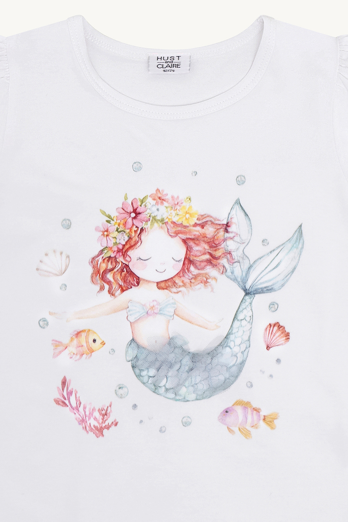Hust & Claire Alma Kurzarm Mermaid T-Shirt - Meerjungfrau