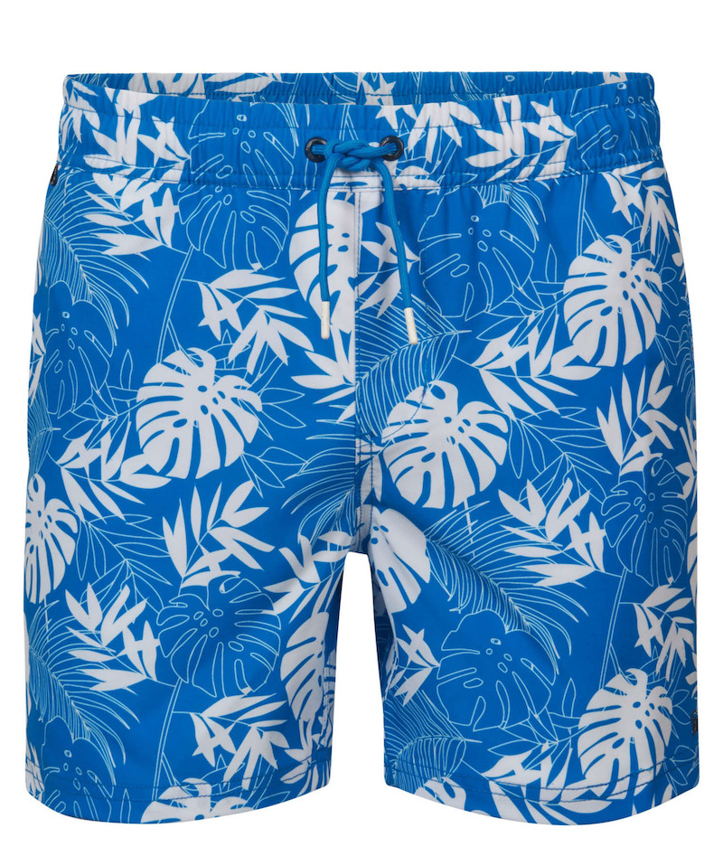Petrol Industries Badehose in Neon Blau Palmen - SALE