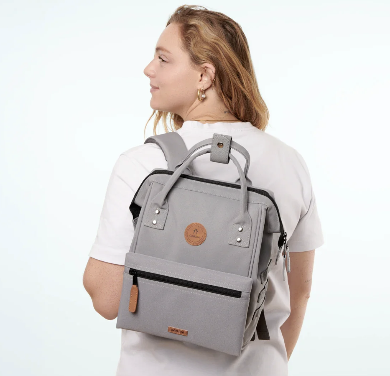 Cabaia Rucksack Poitiers Small mit Laptop-Fach - Grau
