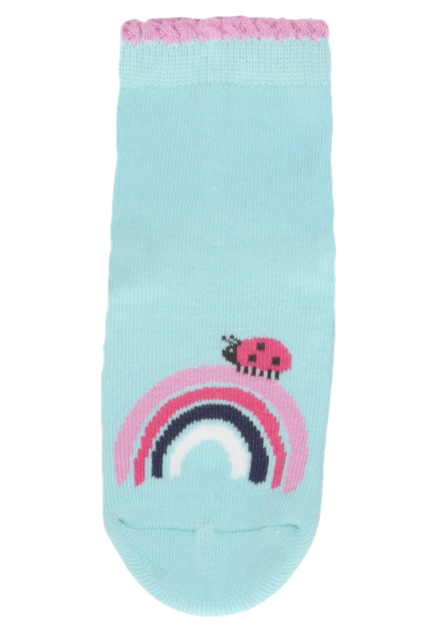 Sterntaler Fliesen Flitzer AIR Stoppersocken in Hellblau - Regenbogen