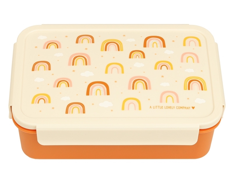 A Little Lovely Company Bento Box Brotzeitbox Lunchbox - Regenbogen