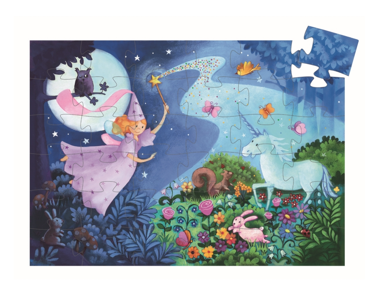 Djeco Puzzle Fee & Einhorn - 36 Teile