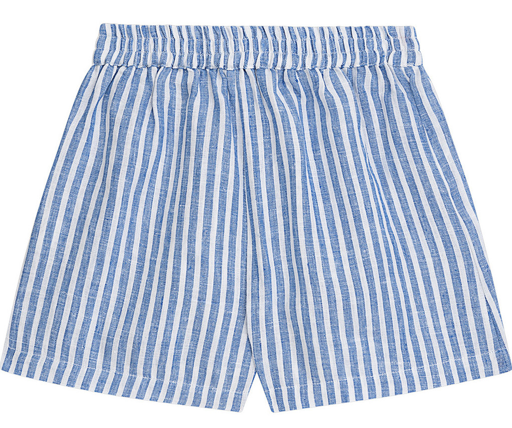 Danamade DSTELLA Damen Leinen Short Blau Gestreift Danamade DSTELLA Damen Leinen Short Blau Gestreift
