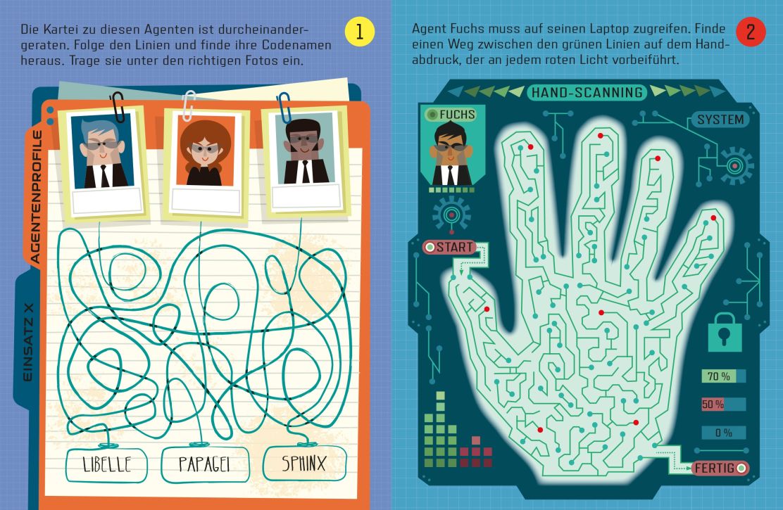 Usborne Minis - Erwischt! Labyrinthe für Geheimagenten Usborne Minis - Erwischt! Labyrinthe für Geheimagenten
