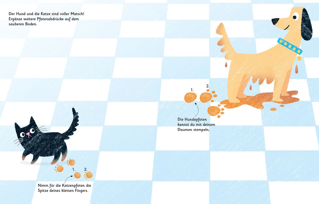 Usborne Fingerstempeln: Hunde und Katzen