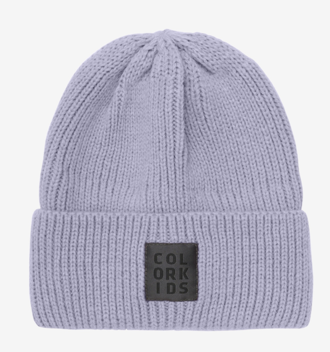 Color Kids Beanie mit Logo in Flieder