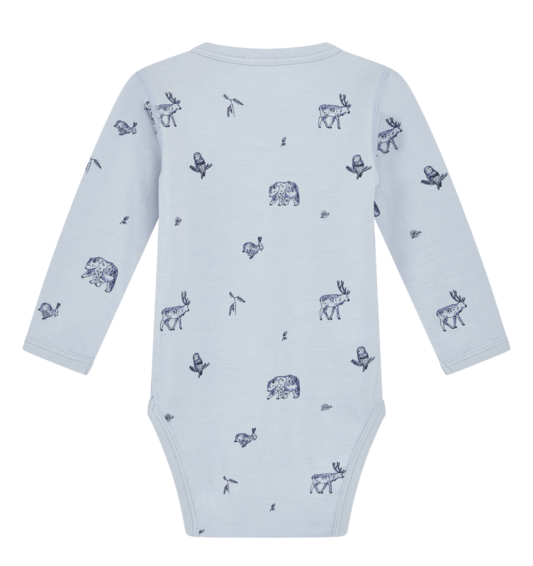 Hust & Claire Baloo Wolle Bambus Body in Cloud Blue - Blau - Waldtiere Hust & Claire Baloo Wolle Bambus Body in Cloud Blue - Blau - Waldtiere