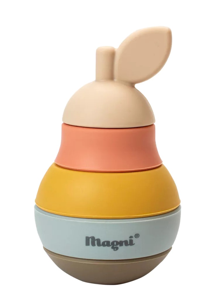 Magni Silikon Stapelturm - Pastel Regenbogen Birne