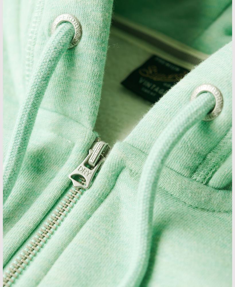 upload9223368955666324801 Superdry Damen Kapuzenjacke mit gesticktem Logo in Strandglass Grün