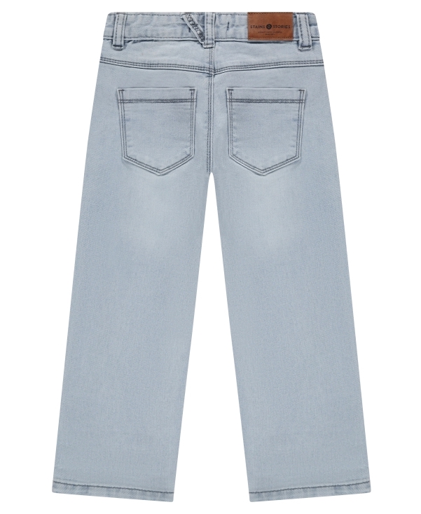 Babyface Stains & Stories Jungs Wide Leg Jeans in Hellblau