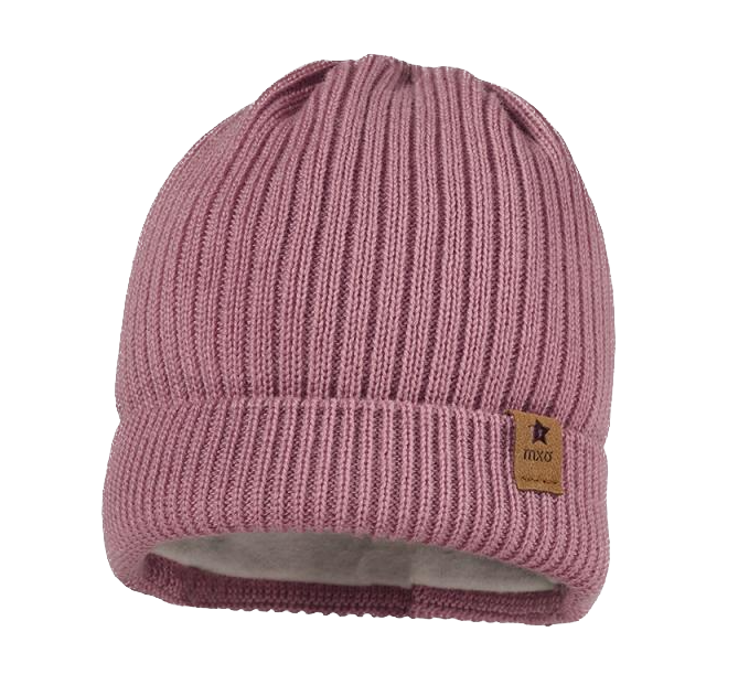 Maximo Baby Beanie mit Umschlag & Futter Gerippt - Altrosa Maximo Baby Beanie mit Umschlag & Futter Gerippt - Altrosa