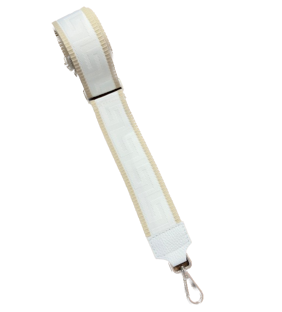 BFF Crossbody Schulterriemen / Taschengurt - Weiß & Beige Design - SALE