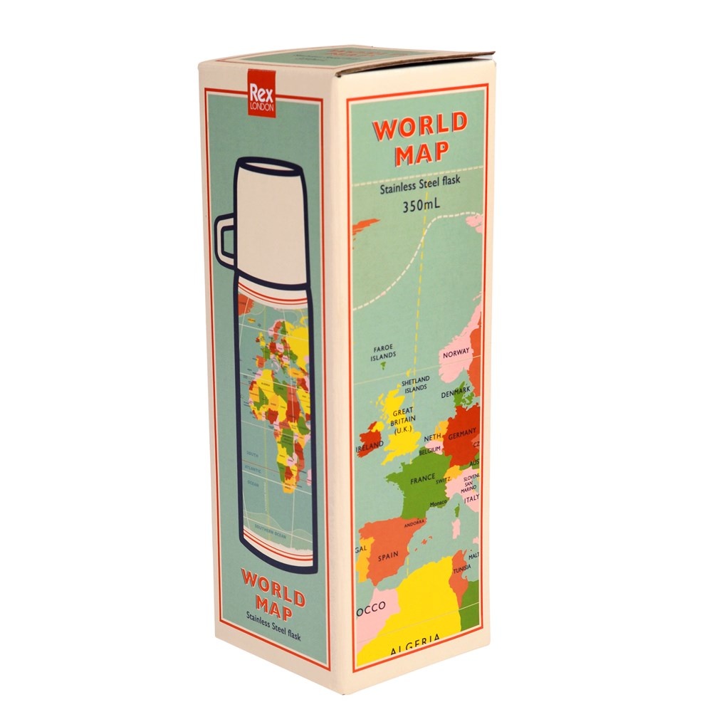 Rex London Thermosflasche - World Map - Weltkarte