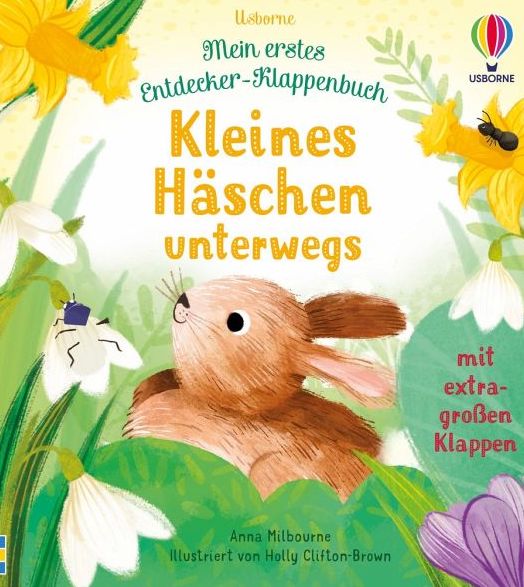 66233171z Usborne Mein erstes-Klappenbuch - Kleines Häschen unterwegs