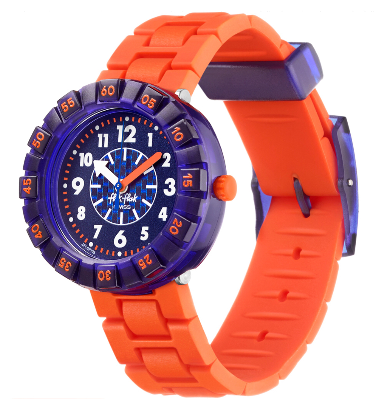 62CEB30C-2B61-44CE-8D63-B1728433E39F Flik Flak Uhr Kinderuhr - Orangebrick - Orange & Dunkelblau