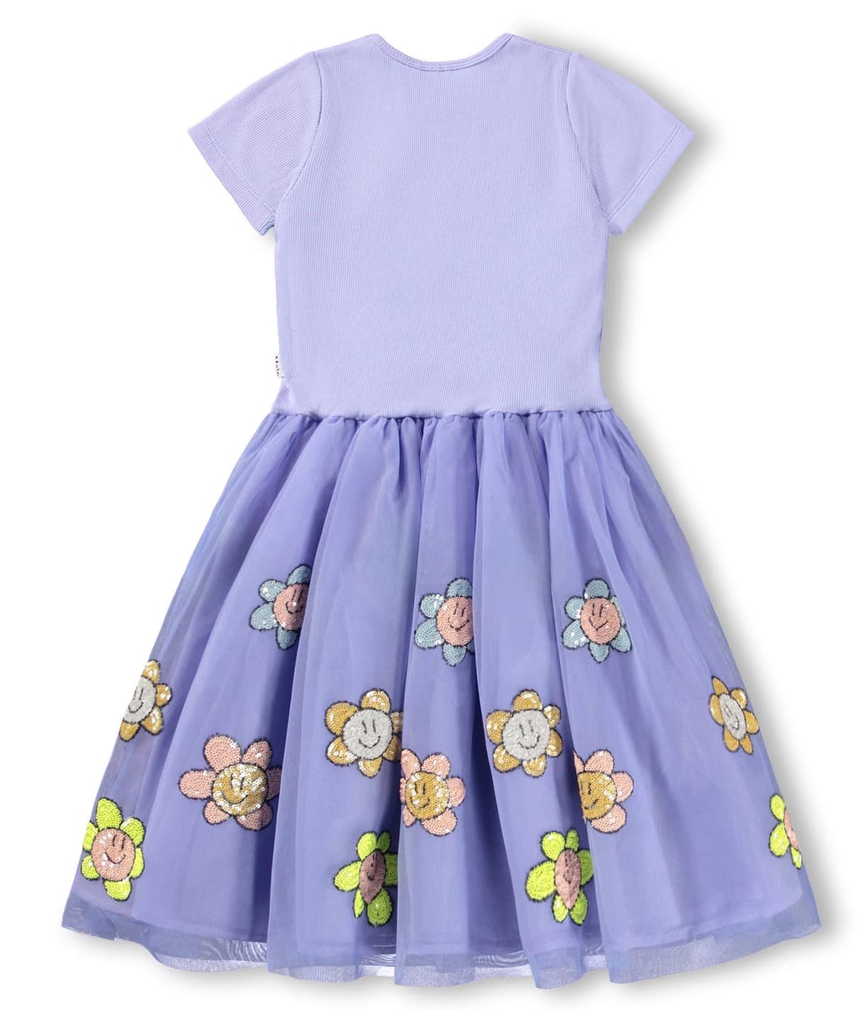 Molo Cyrusila Kleid mit Jersey & Tüllrock in Cool Lilac & Glitzer Blumen 