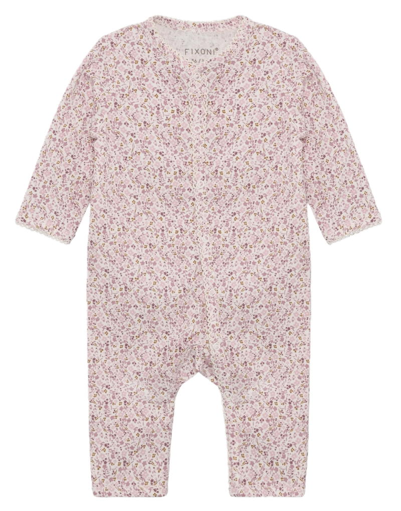FIXONI Strampler mit Füße zum umklappen - Keepsake Lilac Blumen Allover FIXONI Strampler mit Füße zum umklappen - Keepsake Lilac Blumen Allover