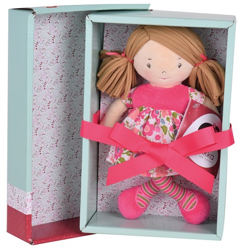 Tikiri Bonikka Puppe Li'l Fran mit Kleid in pink - 25 cm