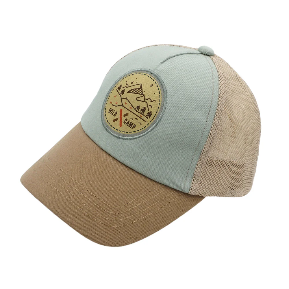 X01X435031205000741JCqXBdw58b9ui Maximo Trucker Cap in light Jade - round patch Wild Camp