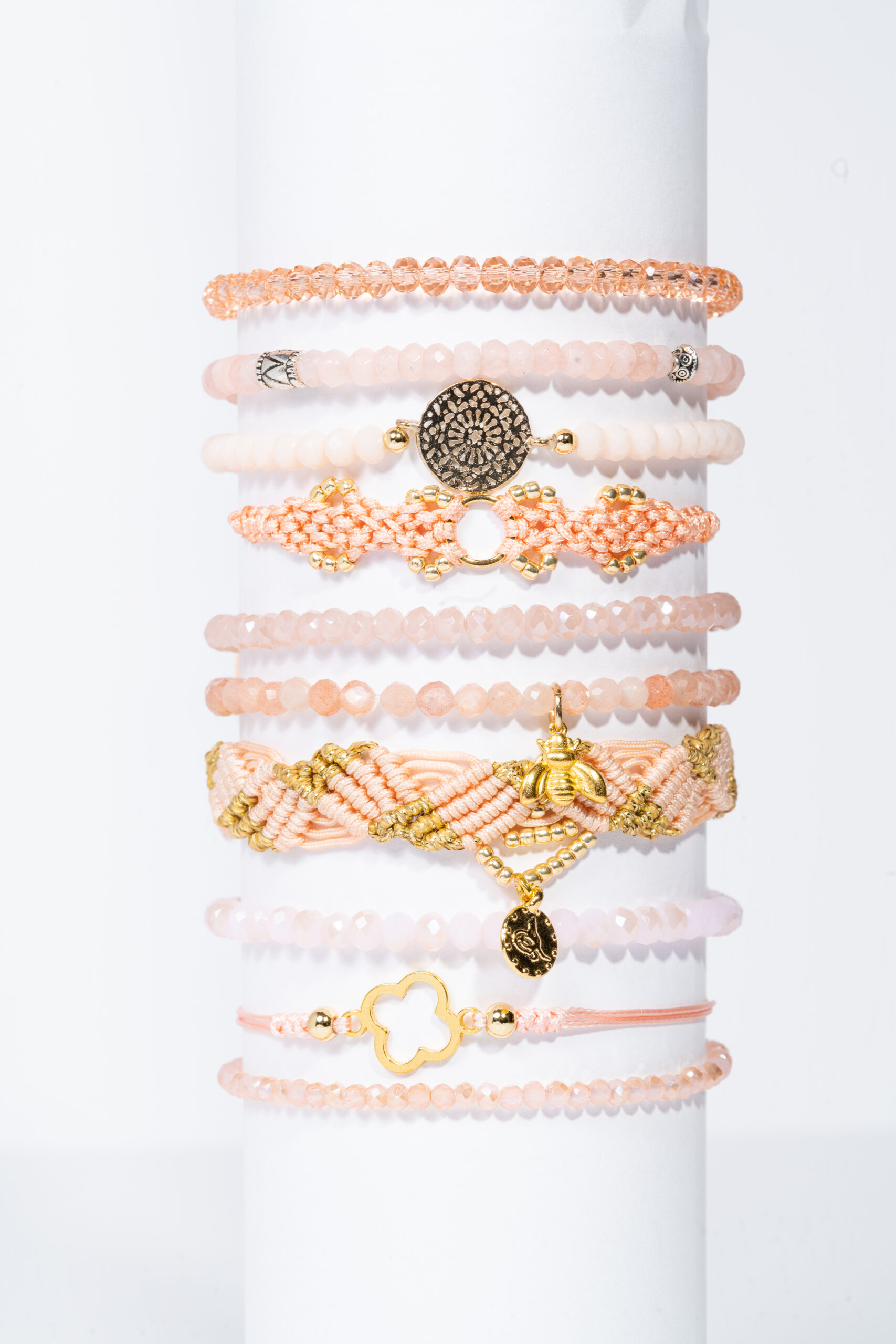Lumisha Malva Armbänder - Verstellbar - Rosa