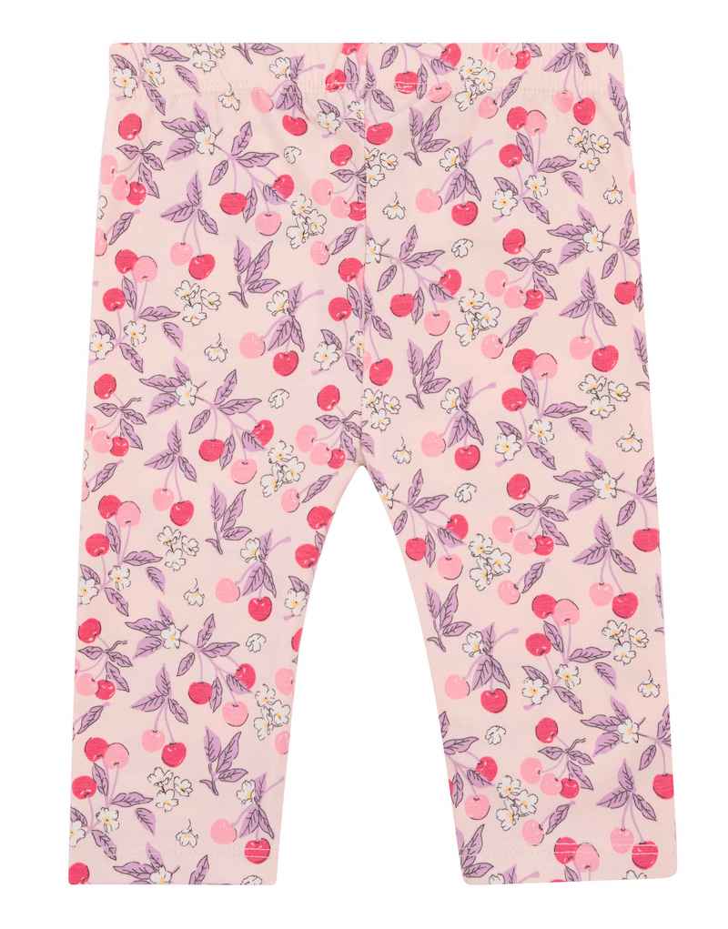 Steiff Baby Mädchen Legging Hose in Rosa mit Früchten Allover