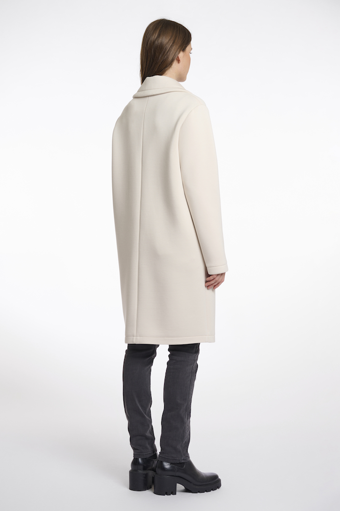 Rino & Pelle Danja zweireihiger Mantel in Birch Creme Weiß