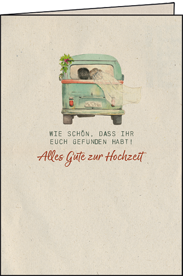Edition Gollong Grußkarte zur Hochzeit - Wie Schön, dass Ihr Euch Gefunden Habt
