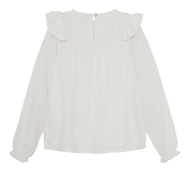 Creamie Bluse aus Viskose in Cloud Weiß - SALE