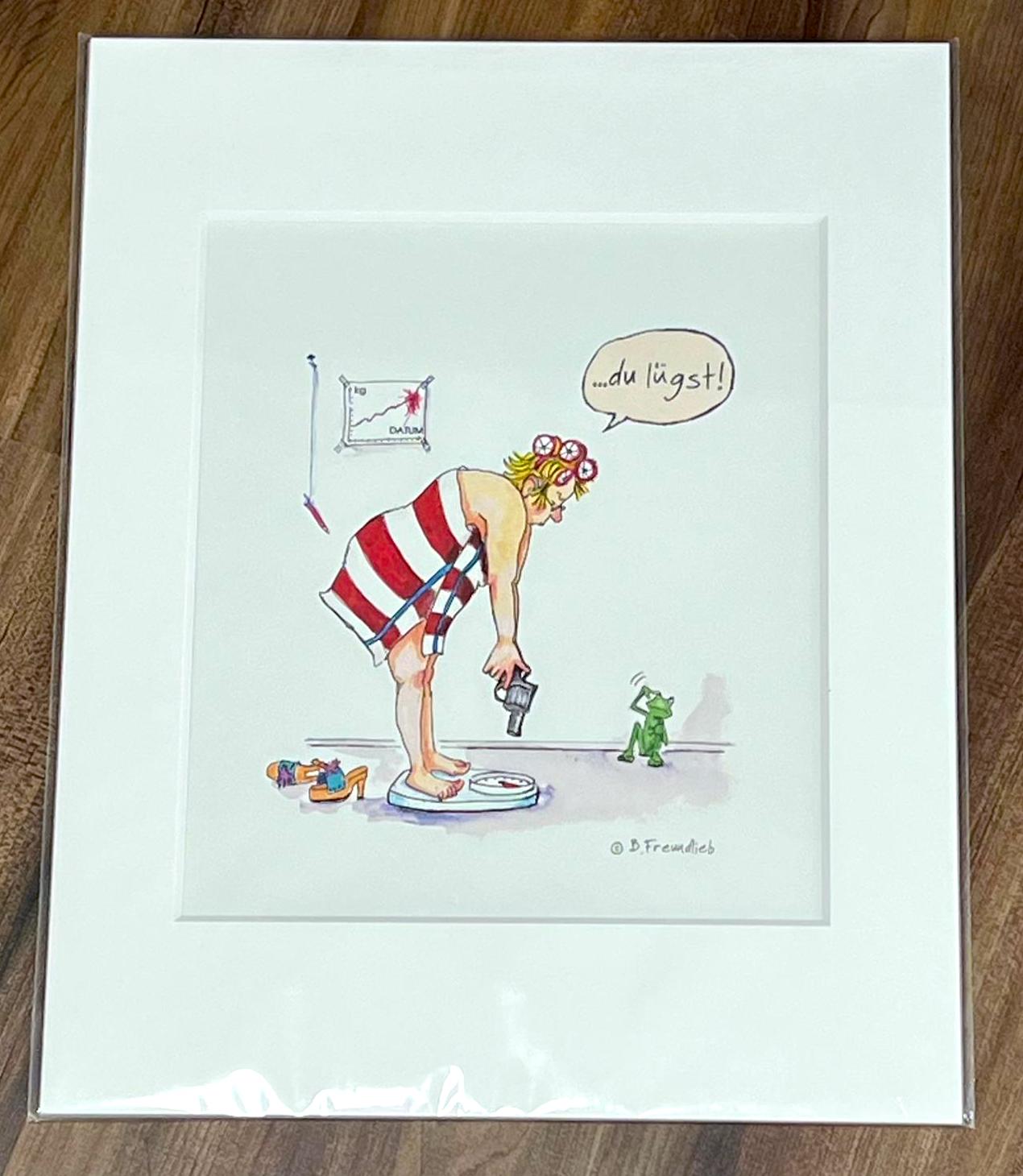 Sweet Design Kunstwerk mit Passepartout - Du lügst! 