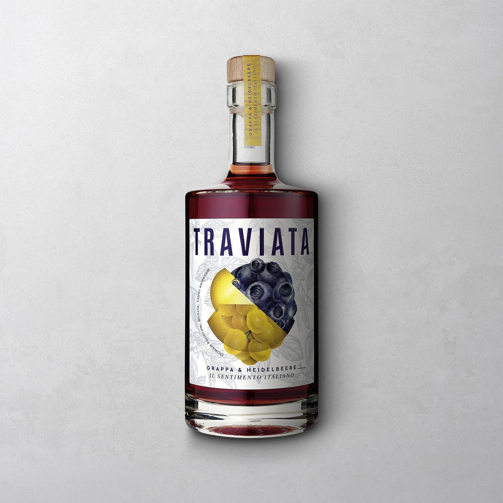 TRAVIATA - Grappa & Heidelbeere - Spirituose 500ml (38% vol)