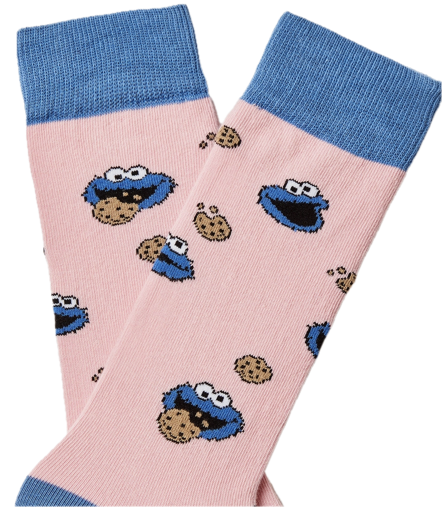 besocks SesameStreet aus Bio-Baumwolle in Rosa - Krümelmonster