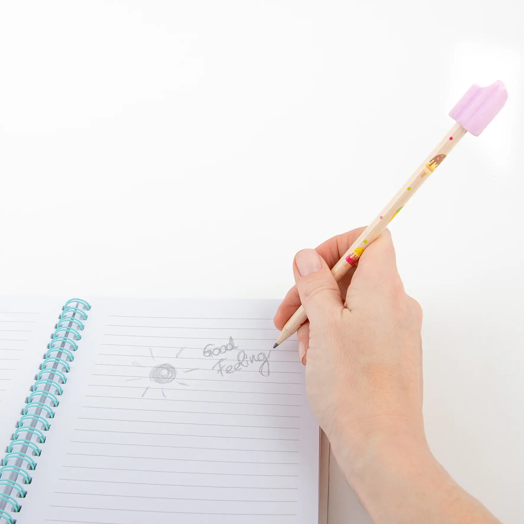 Trendhaus Good Feelings Bleistift mit Eis am Stiel Radierer