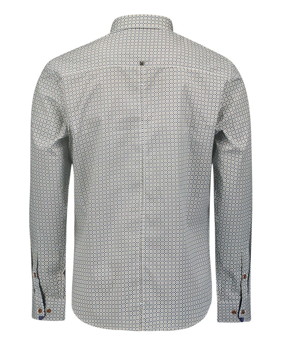No Excess Winterhemd mit dynamischen All-Over-Muster - Night