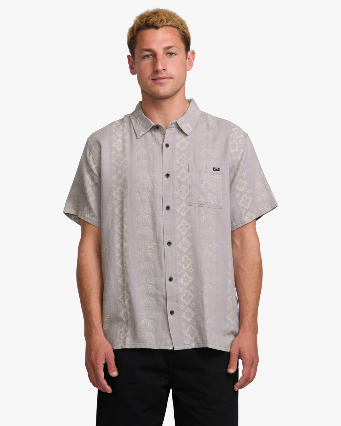 Billabong Sundays Jacquard Hemd mit kurzen Ärmeln für Männer in Light Purple