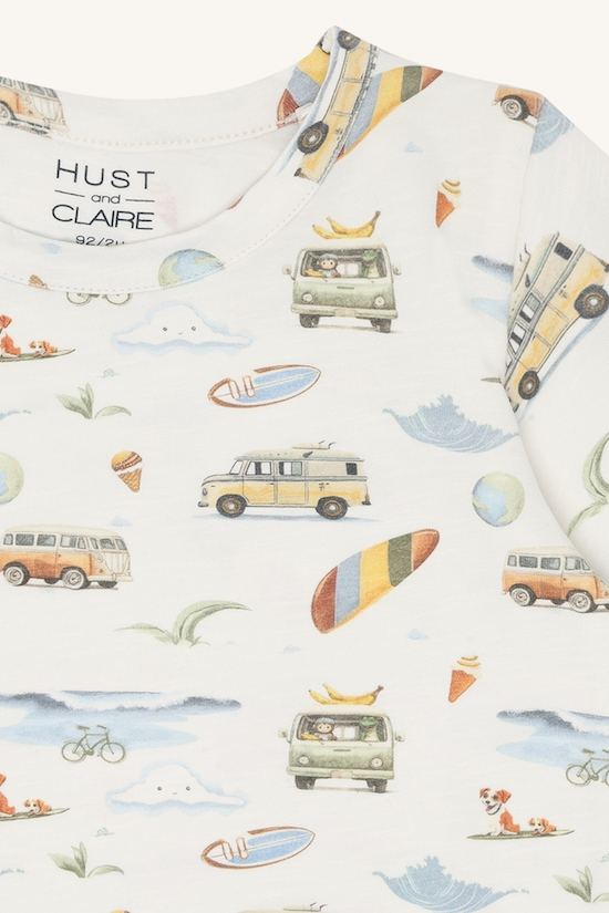 Hust & Claire Anton Kurzarm T-Shirt Excursion - Beach Trip