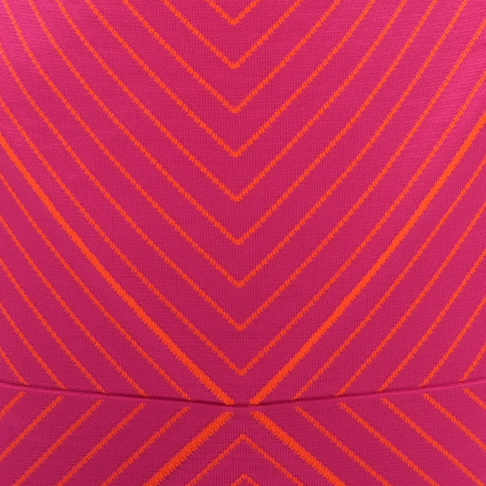 LOT83 LEXI Gestrickte Shopper Tasche Pink & Orange Zick Zack 