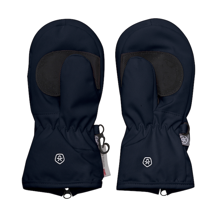 Color Kids Fäustlinge mit Reflektoren Augen & Reißverschluss in Navy Blau