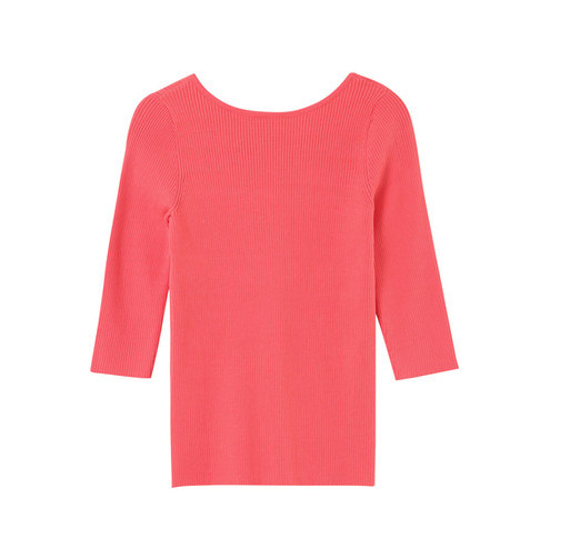 Grace & Mila Paige Pullover in Flamingo Coral Rippstrick - SALE