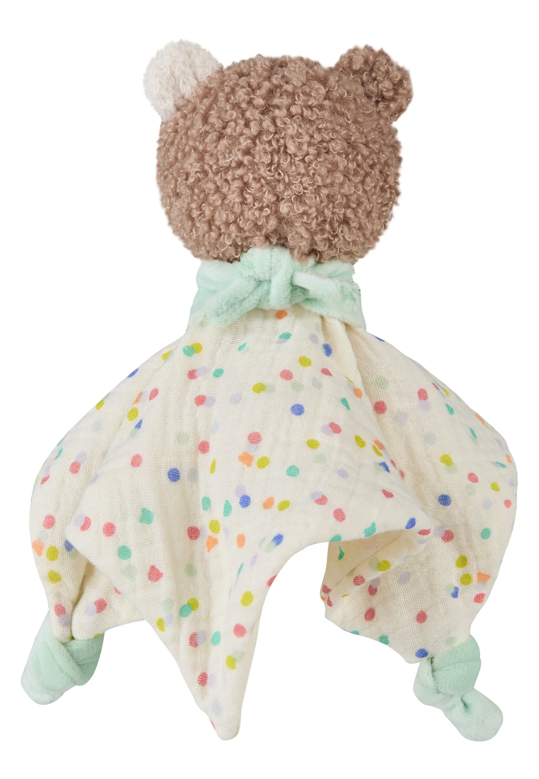 Sterntaler Schmusetuch Musselin BÄR Bob in Ecru mit Bunte Punkte
