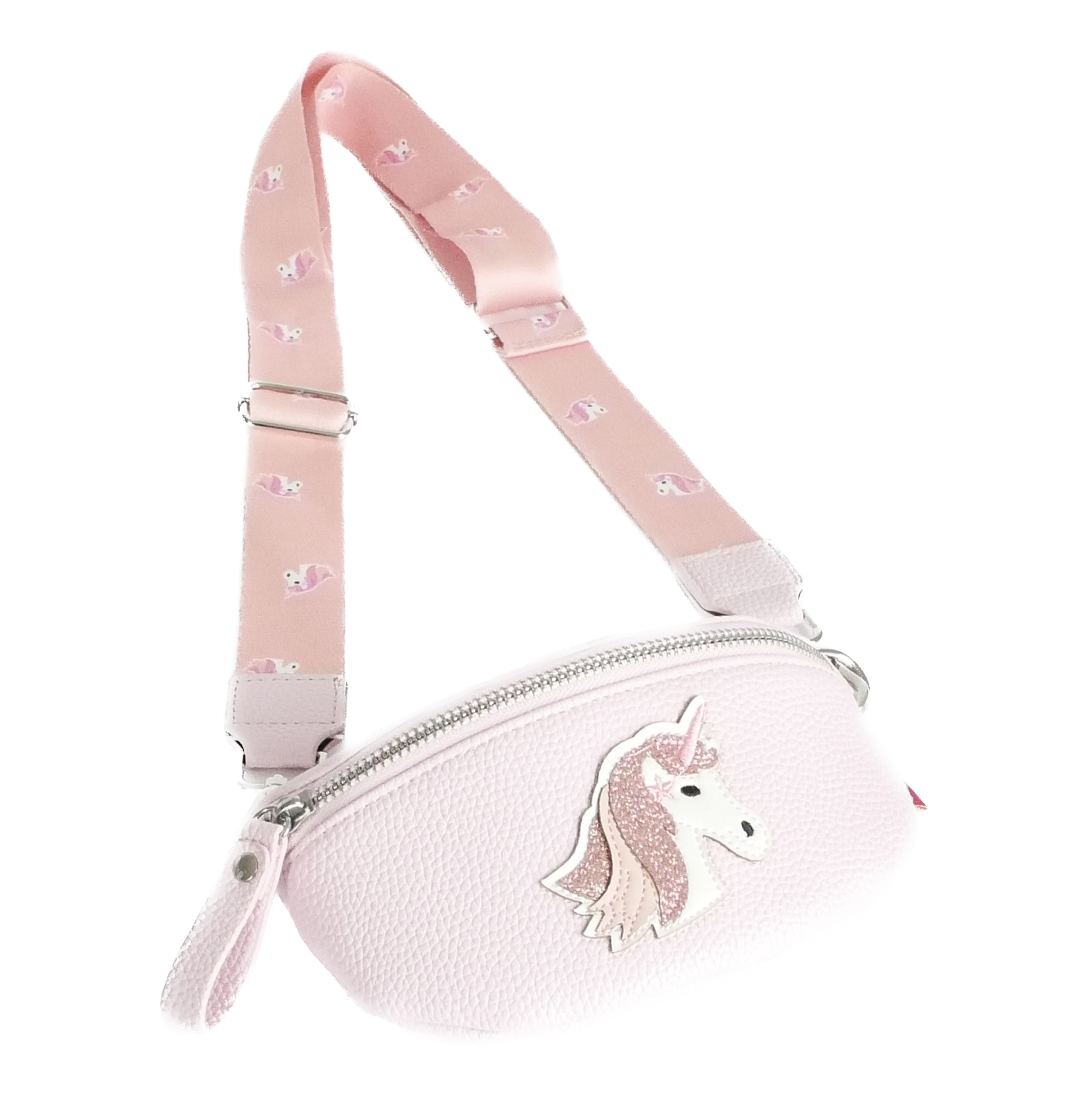 KisMe Crossbody Tasche Sidebag - Einhorn - Rosa mit Einhorn Band