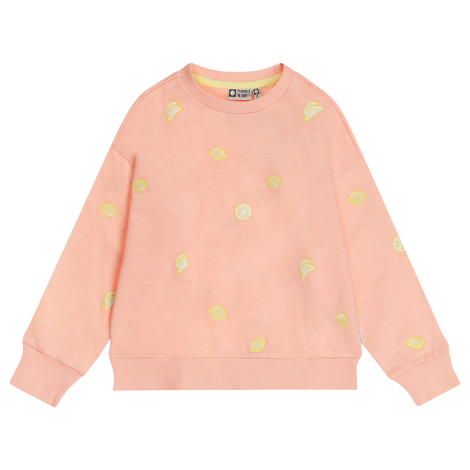 Tumble N Dry Limoni Sweatshirt in Korall - Zitronen Stickerrei