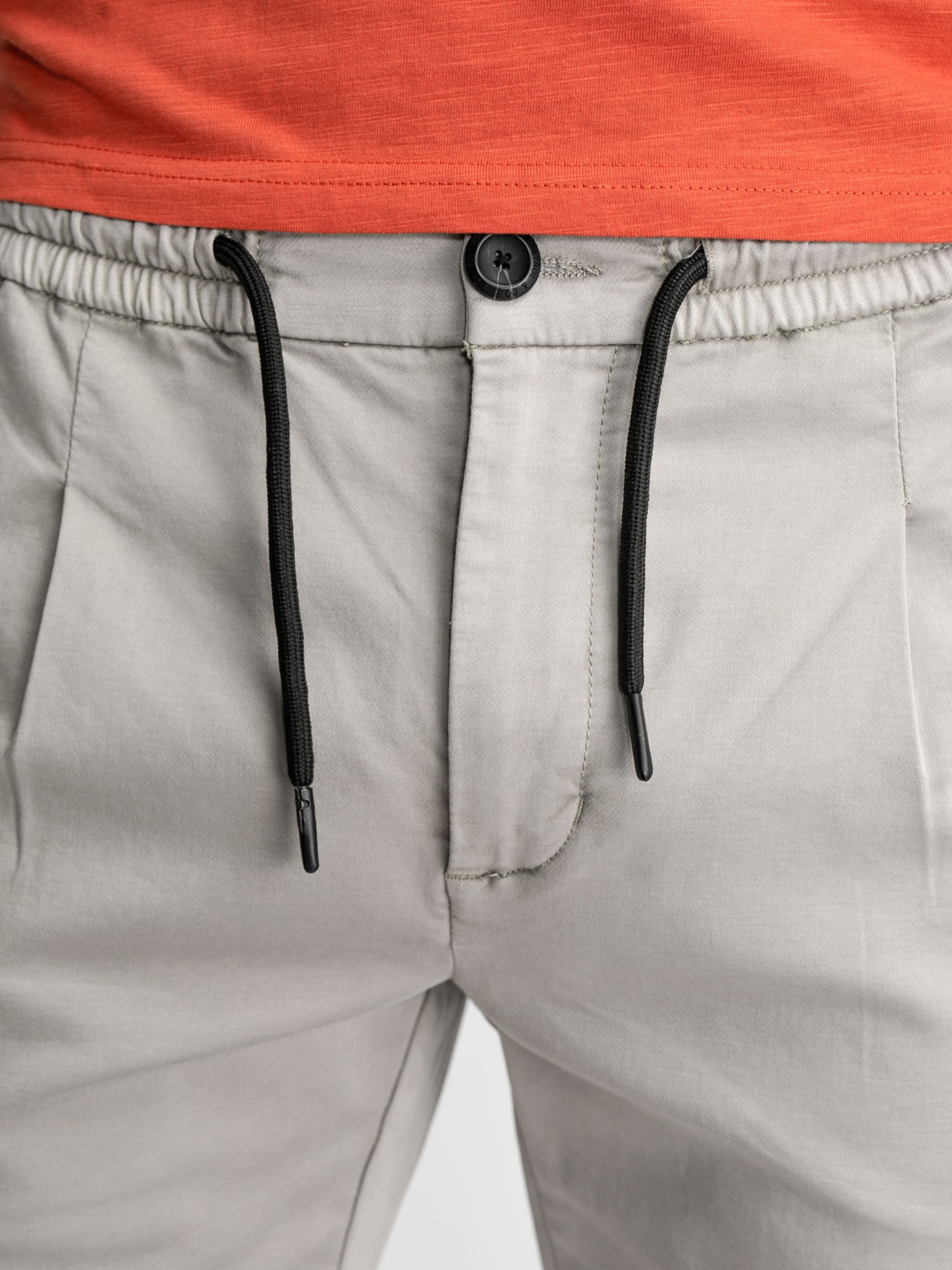 M-1030-TRO599_9105_06 Petrol Industries Herren Chino mit Drawstring Kordel in Metal Melee - Stein
