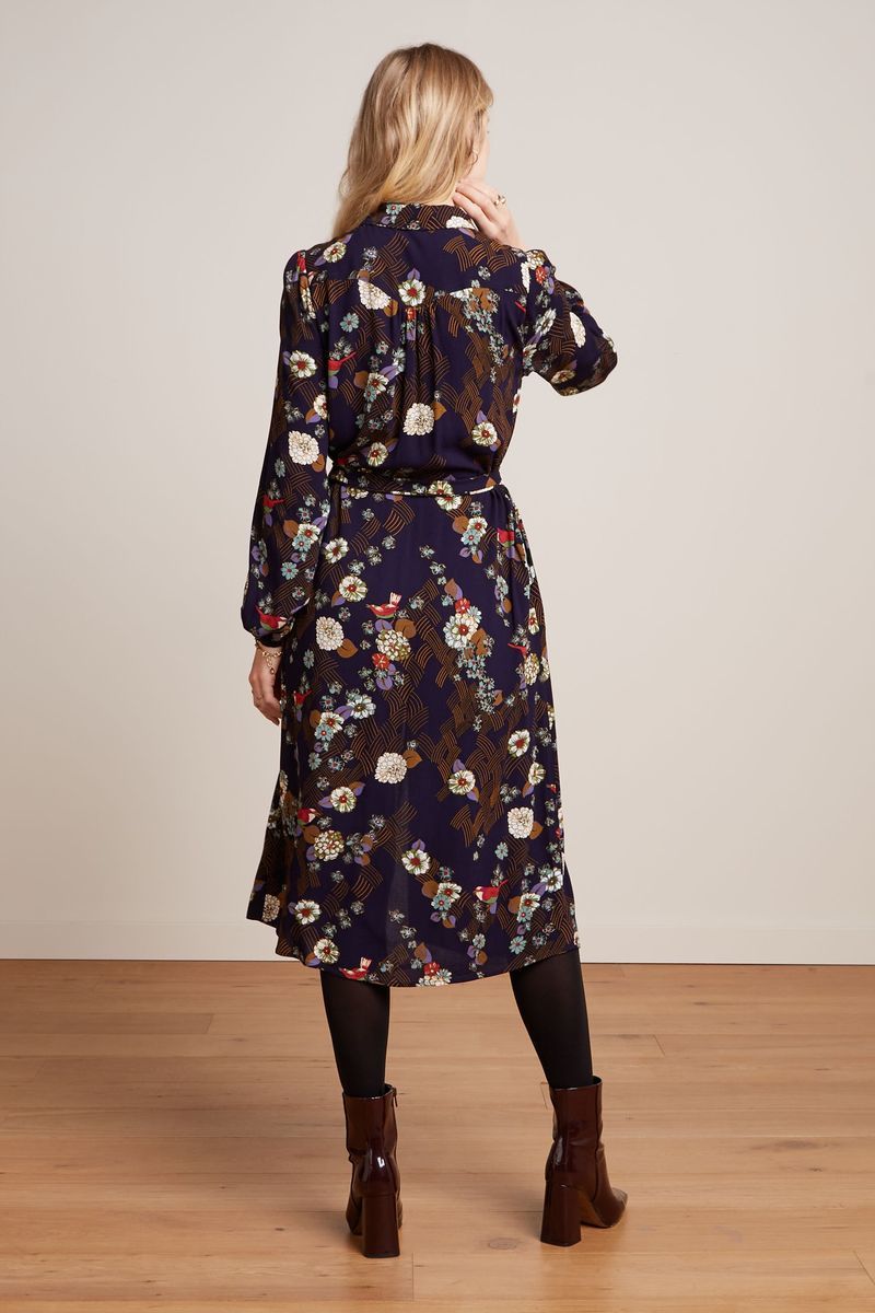 King Louie Carina Kleid Rising in Evening Blue - SALE