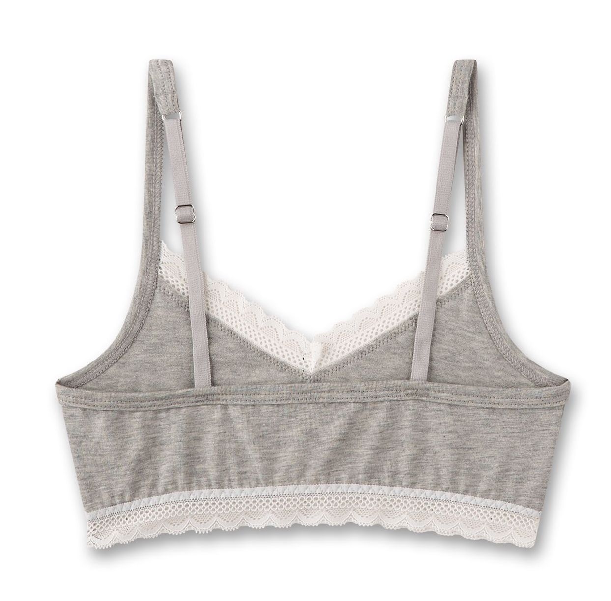 Sanetta Mädchen-Bustier Grau mit Spitze