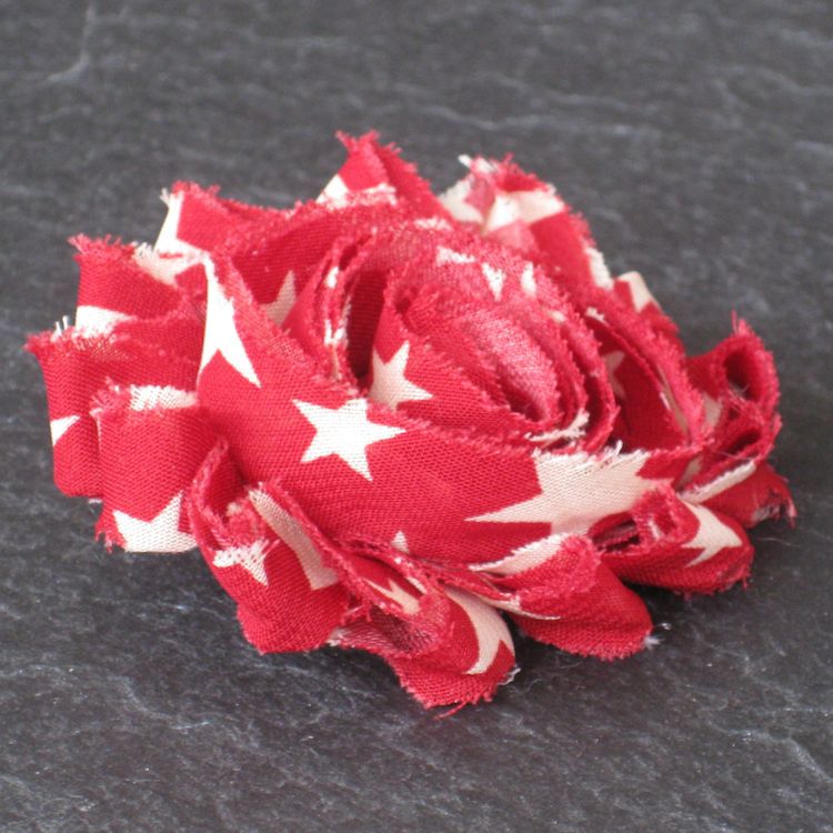 STERNE-BLU-TEN-CLIP-ROT Wowzers Blütenclips - Shabby Chic für Haare & Kleidung - Sterne