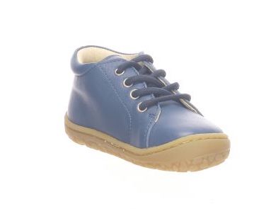 06eea81b4379ee16730bf63abc09d0193212b91d Lurchi Leder Barfuß Kinderschuh NANI BAREFOOT zum Binden - Jeansblau