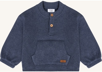 Hust & Claire Sigurt Feinen Sweatshirt Pullover mit Kangaroo Tasche in Blau Hust & Claire Sigurt Feinen Sweatshirt Pullover mit Kangaroo Tasche in Blau