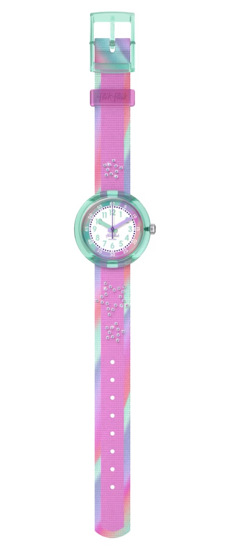Flik Flak Kinderuhr in Pink Flieder & Mint - FLIP IT PINK! mit Glitzersteine Flik Flak Kinderuhr in Pink Flieder & Mint - FLIP IT PINK! mit Glitzersteine