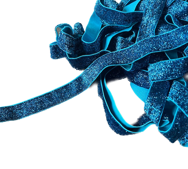 Wowzers Bastelbedarf Glitzer FOE Gummiband Hawaiian Blau - 1 Meter Wowzers Bastelbedarf Glitzer FOE Gummiband Hawaiian Blau - 1 Meter